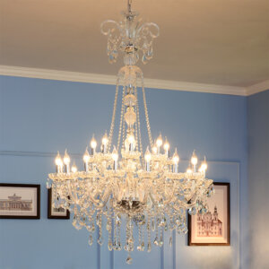 Clear Glass Candle Chandelier