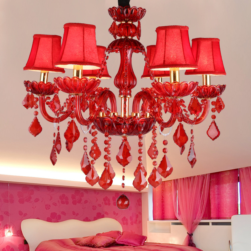 Red Candle Crystal Chandelier - 图片 2