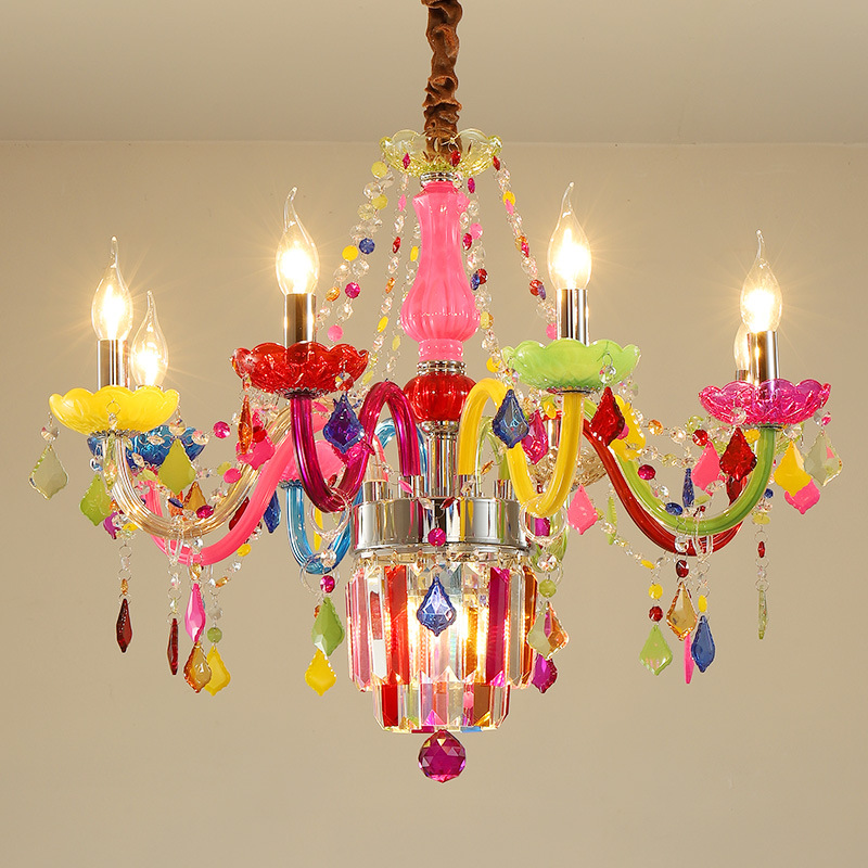 Colourful Crystal Glass Chandelier