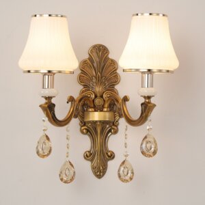 Zinc Alloy Glass Crystal Wall Lamp