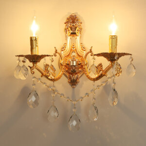 1-2 Heads Glass Crystal Wall Lamp
