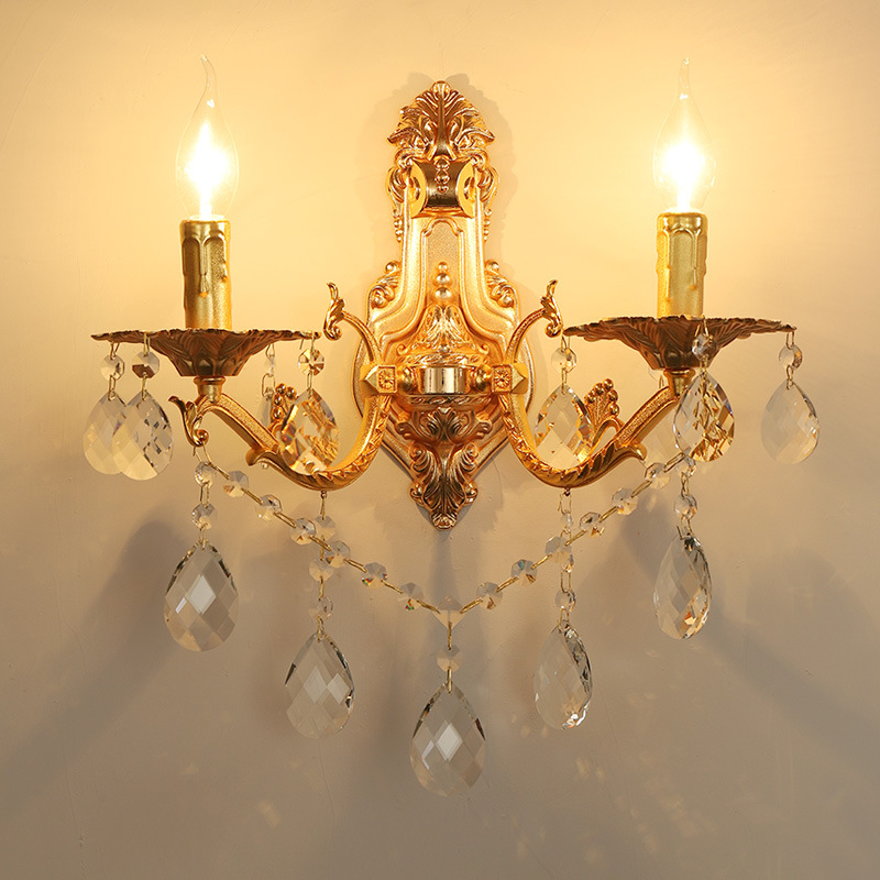 1-2 Heads Glass Crystal Wall Lamp