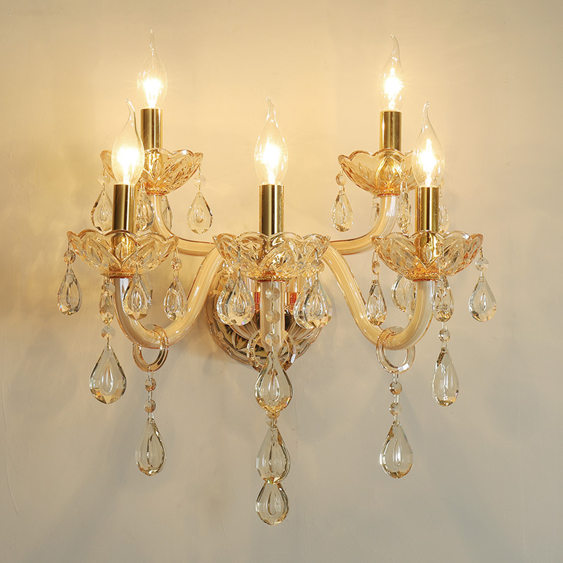 Champagne Glass Crystal Wall Lamp