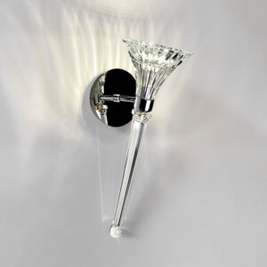 Clear Glass Crystal Wall Light
