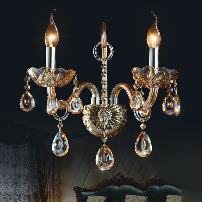 Amber Glass Tube Wall Lamp