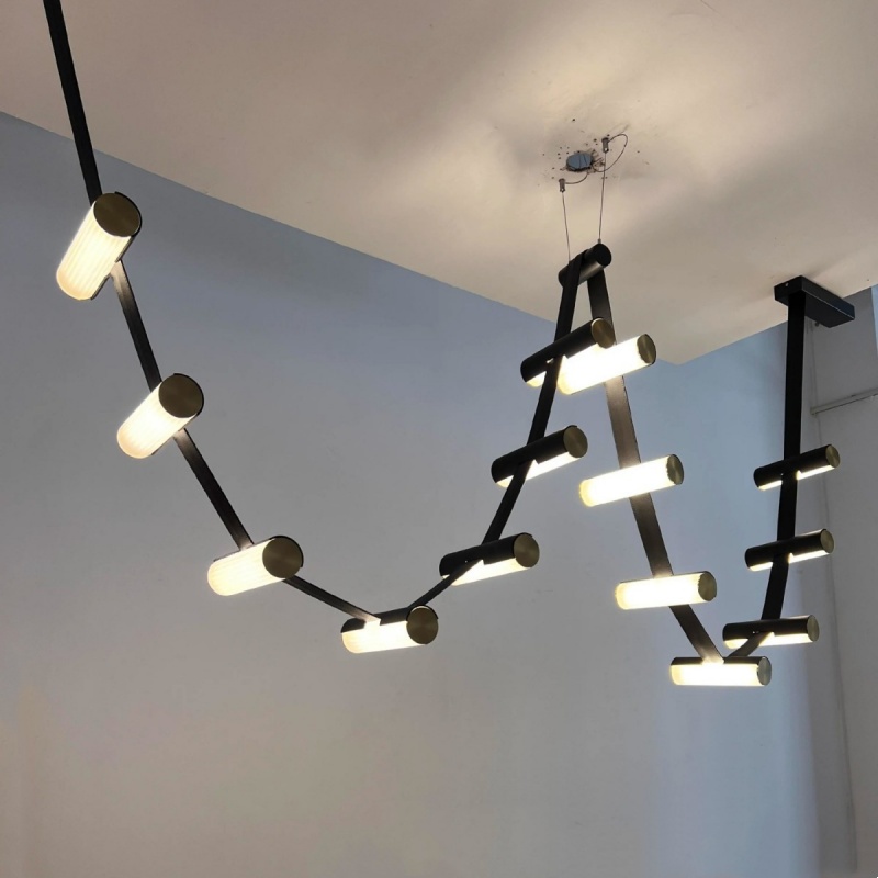 8-14 Heads Iron Leather Pendant Light