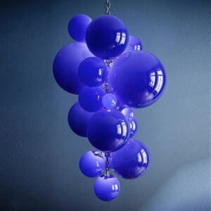 G9 Big Purple Glass Pendant Light