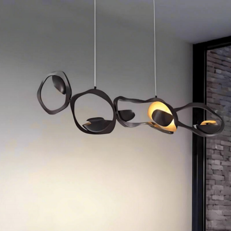1-4 Heads Iron Black Gold Pendant Light - 图片 2