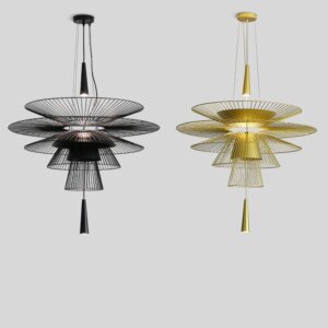 GU10 Black Gold Art Pendant Light