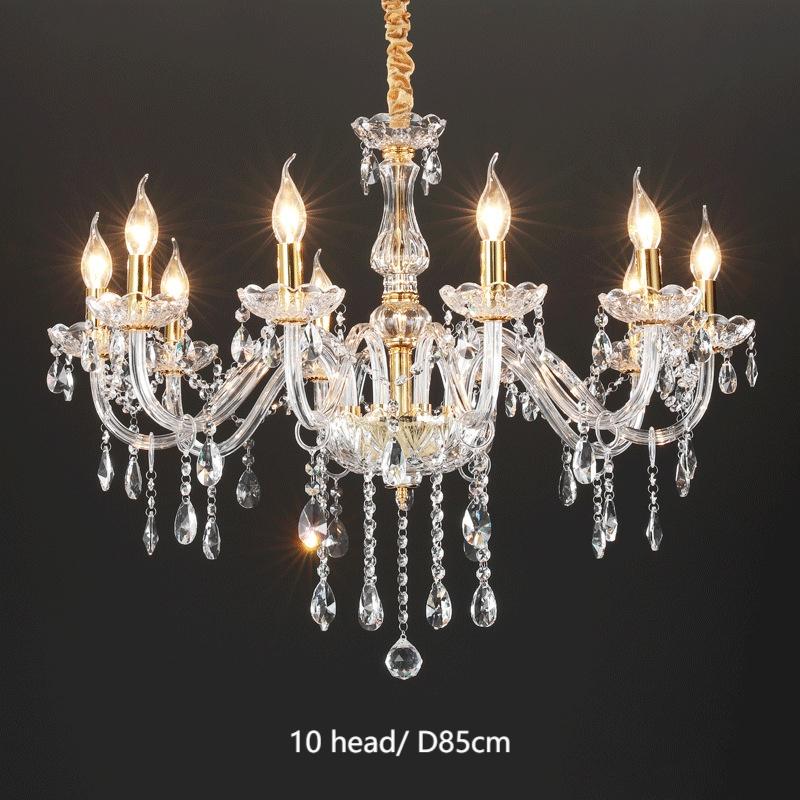Gold Crystal Candle Chandelier - 图片 8