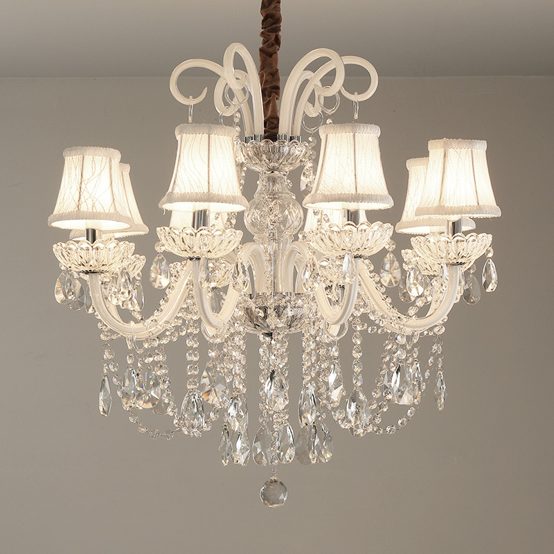 White Crystal Candle Chandelier - 图片 2