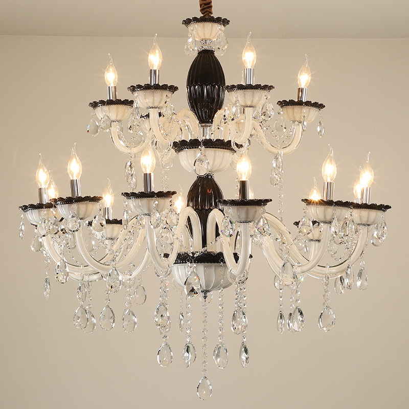 Transparent Black Crystal Chandelier - 图片 2