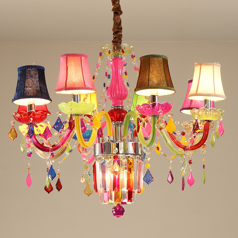 Colourful Crystal Glass Chandelier - 图片 2