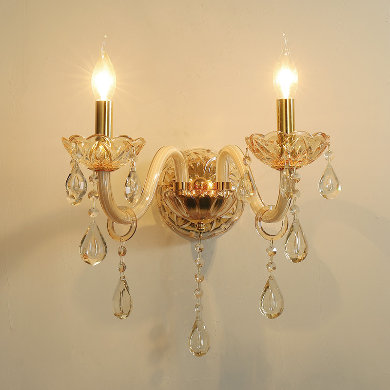 Champagne Glass Crystal Wall Lamp - 图片 2