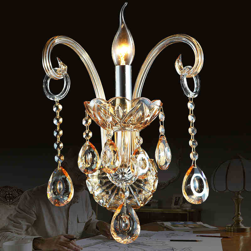 Amber Glass Tube Wall Lamp - 图片 2