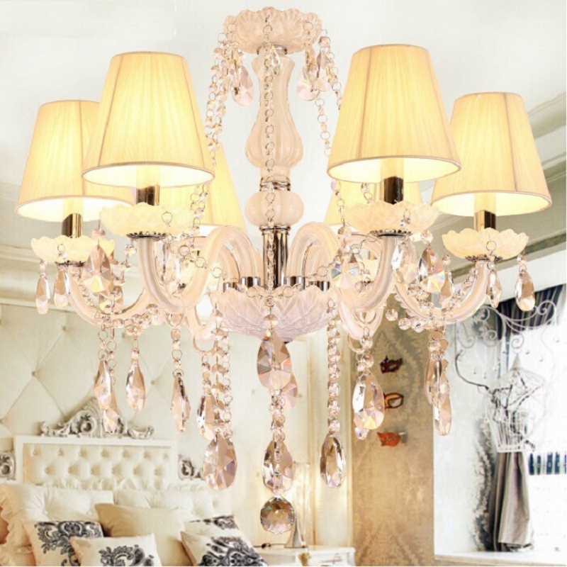 Retro Glass Crystal Candle Chandelier - 图片 2