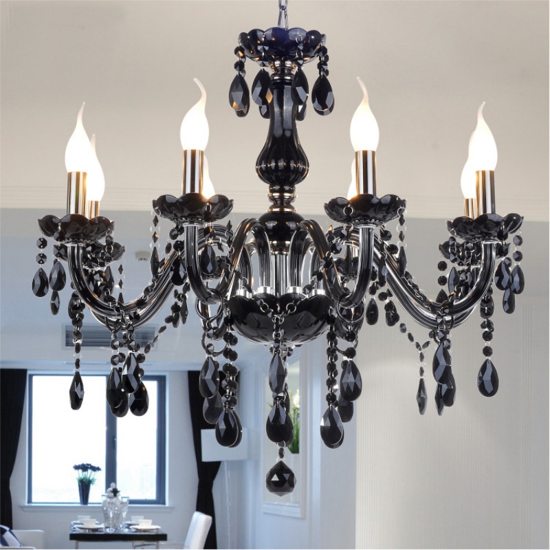 Black Crystal Candle Chandelier - 图片 2
