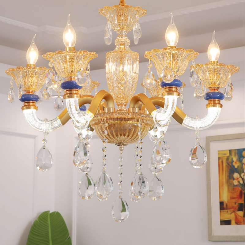 Large Crystal Glass Chandelier - 图片 3