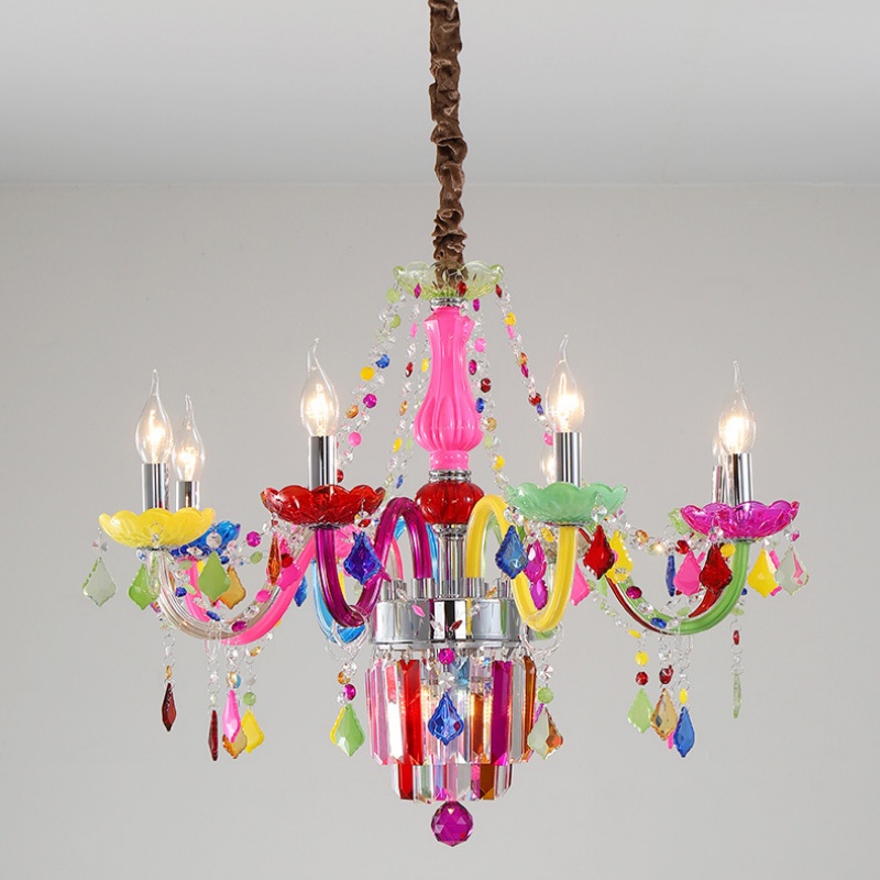Colourful Crystal Glass Chandelier - 图片 3