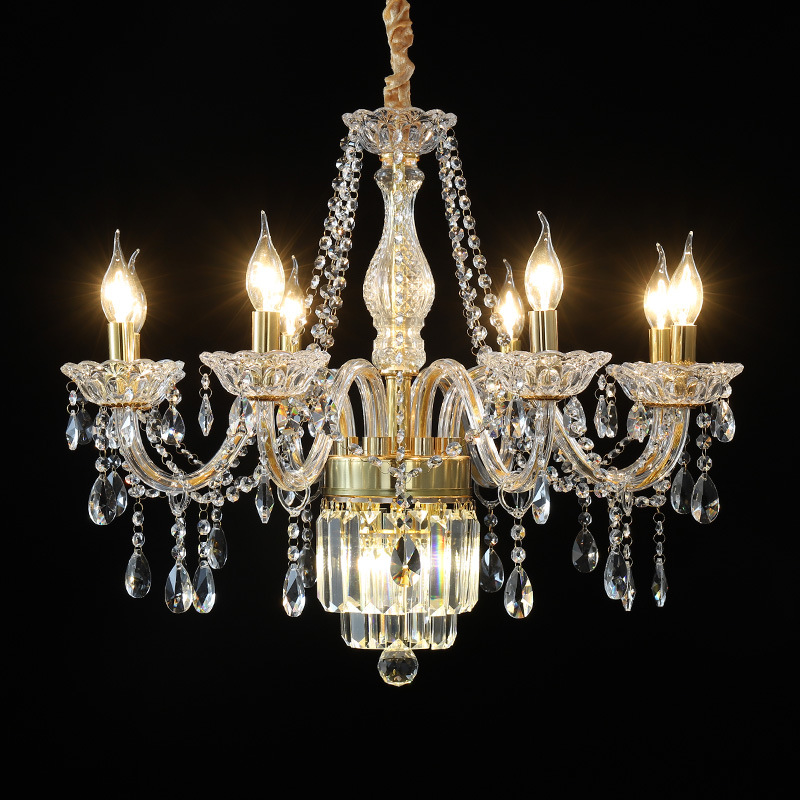 Transparent Gold Glass Chandelier - 图片 3