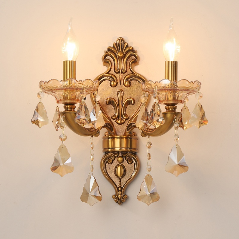 Zinc Alloy Glass Crystal Wall Lamp - 图片 3