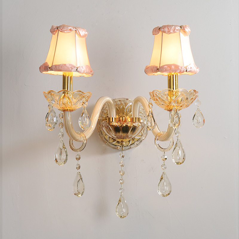 Champagne Glass Crystal Wall Lamp - 图片 3