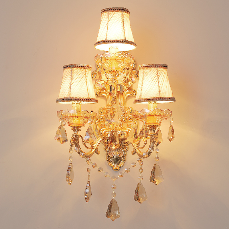 3 Heads Crystal Glass Tube Wall Light - 图片 3