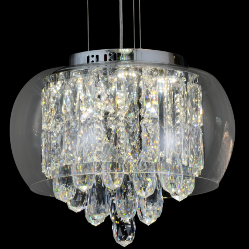 E14 Glass Crystal Pendant Lamp - 图片 3