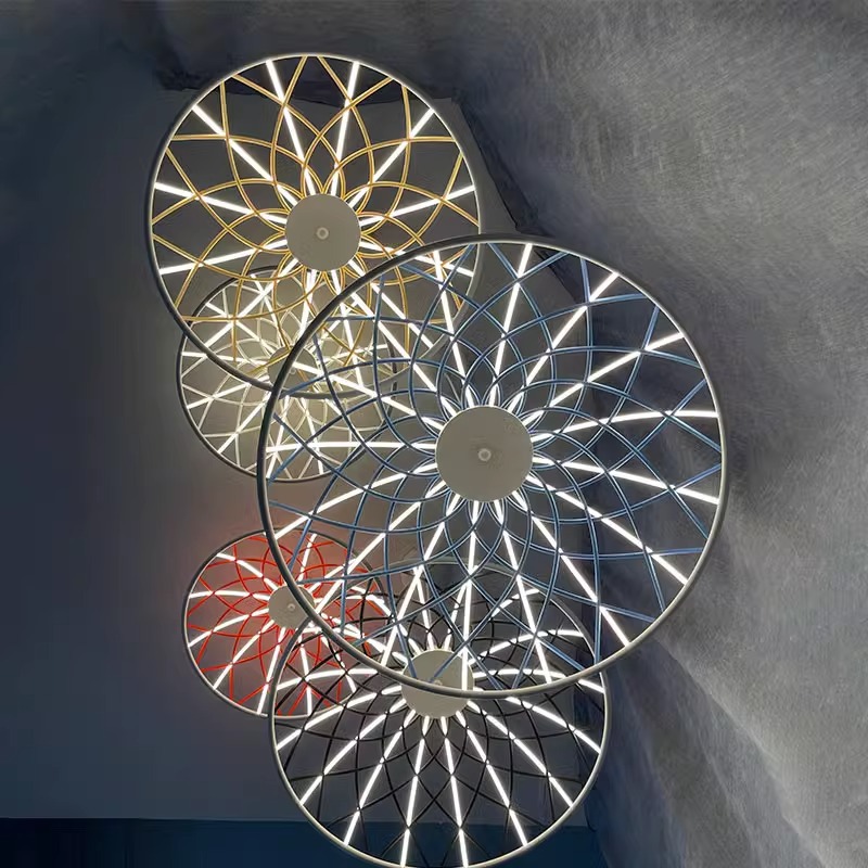 5 Heads Round Colorful Pendant Lamp - 图片 3