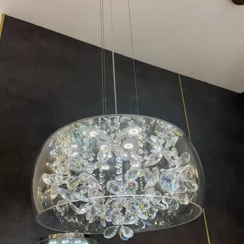 Transparent Glass Crystal Pendant Lamp - 图片 3