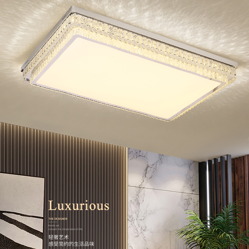 Chrome Crystal Acrylic Ceiling Lamp - 图片 2