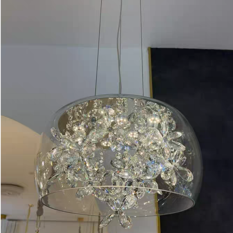 Transparent Glass Crystal Pendant Lamp - 图片 4