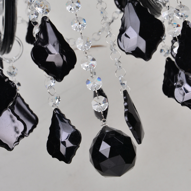 Black Crystal Glass Chandelier - 图片 4