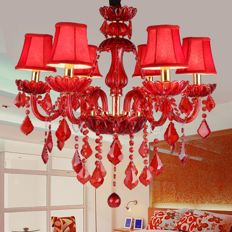 Red Candle Crystal Chandelier - 图片 4
