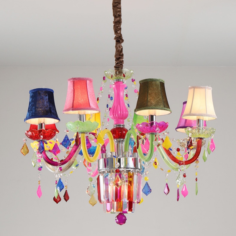 Colourful Crystal Glass Chandelier - 图片 4