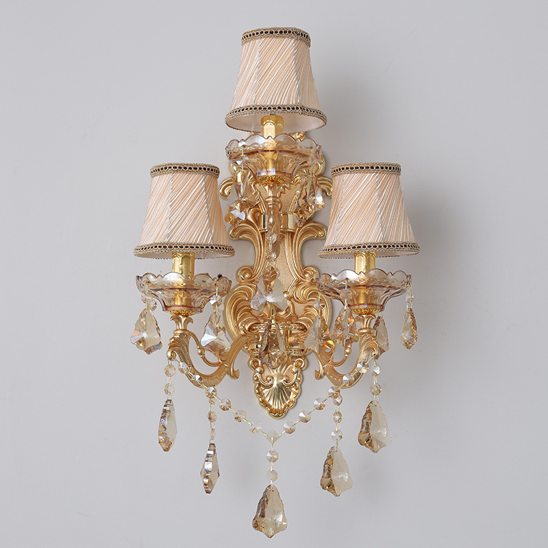 3 Heads Crystal Glass Tube Wall Light - 图片 4