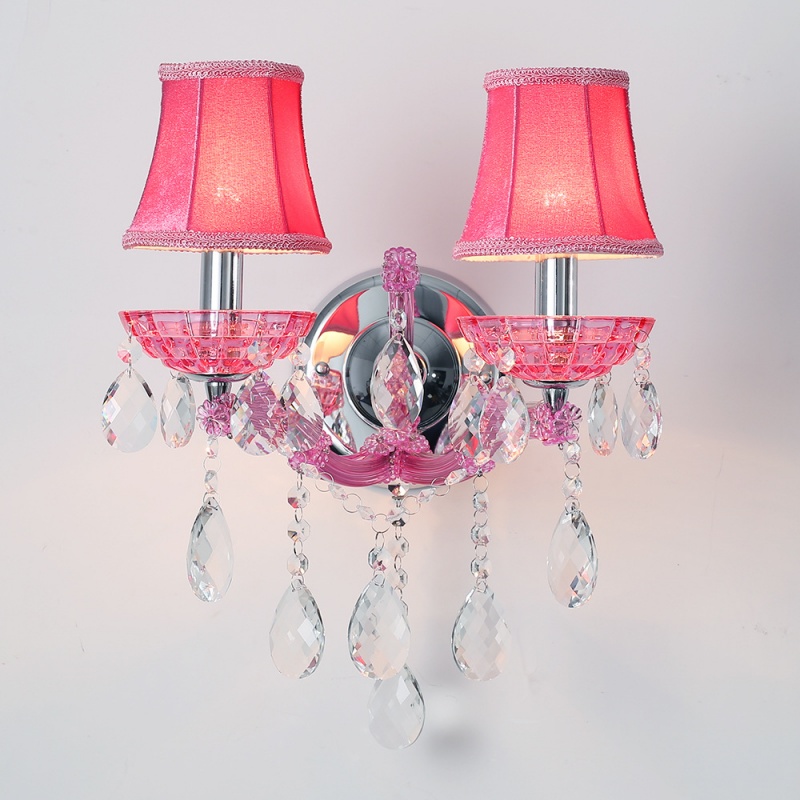 Pink Candle Crystal Wall Light - 图片 4