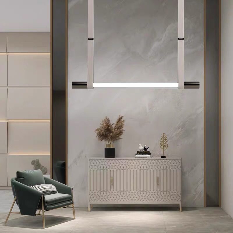 Aluminum Strip Glass LED Pendant Light - 图片 4