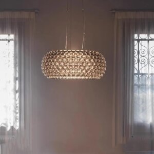 Chrome-Plated Acrylic Glass Shade Pendant Lamp