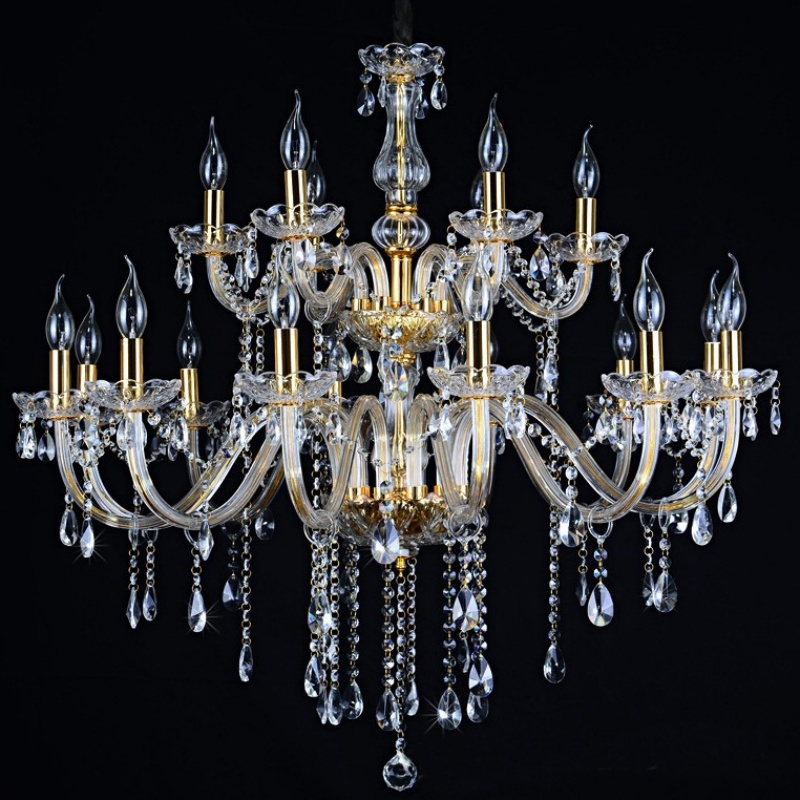 Gold Crystal Candle Chandelier - 图片 4
