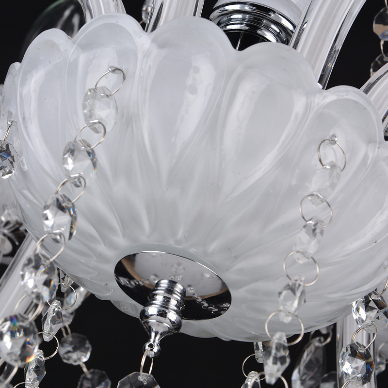 Large White Crystal Candle Chandelier - 图片 5