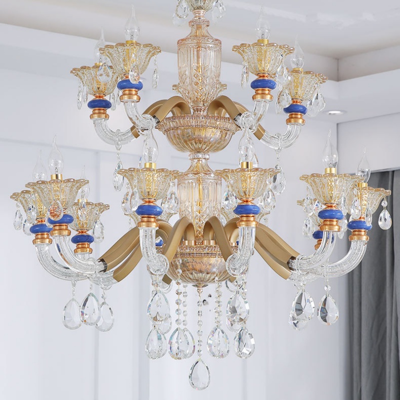 Large Crystal Glass Chandelier - 图片 5