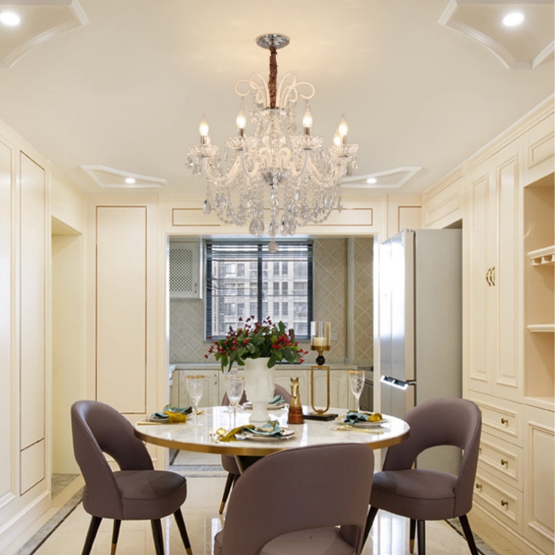 White Crystal Candle Chandelier - 图片 5