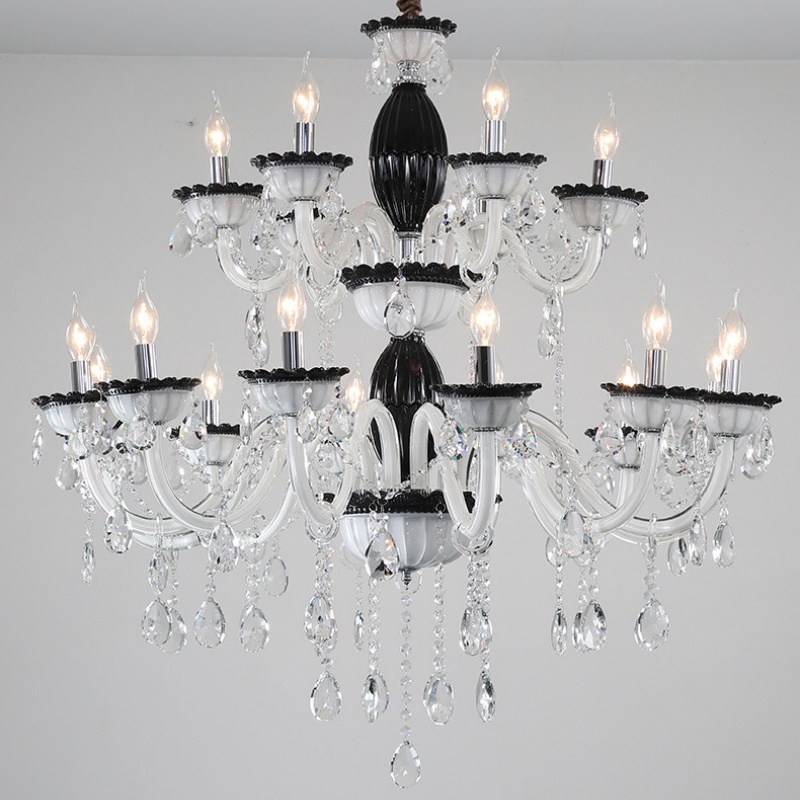 Transparent Black Crystal Chandelier - 图片 5