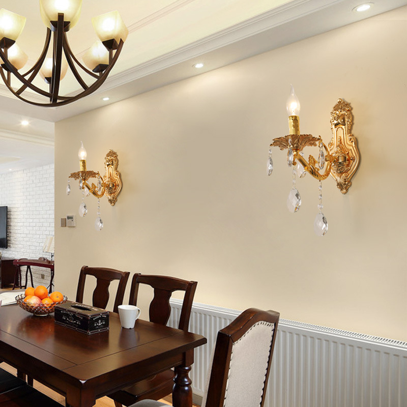 1-2 Heads Glass Crystal Wall Lamp - 图片 5