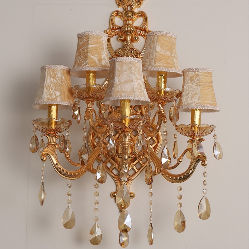 5 Heads Crystal Glass Wall Lamp - 图片 5