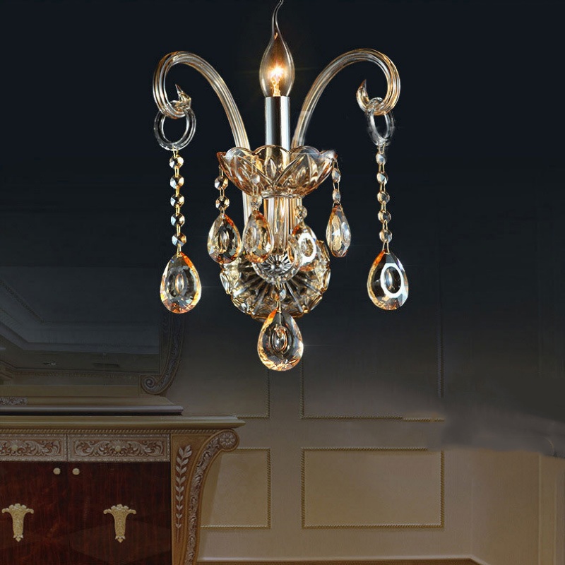 Amber Glass Tube Wall Lamp - 图片 5