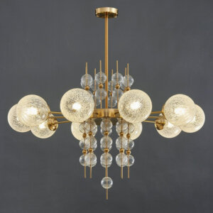 G9 Glass Iron Ball Pendant Lamp