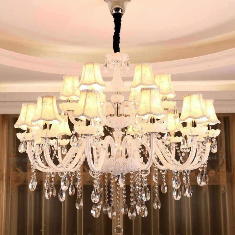 Retro Glass Crystal Candle Chandelier - 图片 5