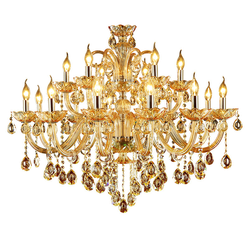 Grey Brown Amber Crystal Chandelier - 图片 6